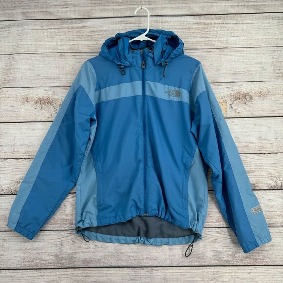 The North‎ Face Hydrenalite Full Zip Rain Jacket Women's Size Medium Blue - Picture 1 of 15